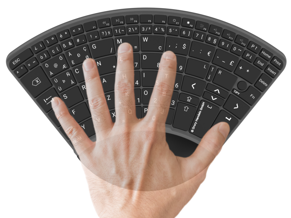 Tipy, Keyboard, Tastatur, Einhand, Einhandtastatur, Hand, One, Computer, Barrierefrei, disabled, one handed keyboard, single, Behinderung, Eingabegerät, single handed keyboard,input device, handed, Rechtshänder, Linkshänder, Einhänder, Links, Rechts, Right, Left,