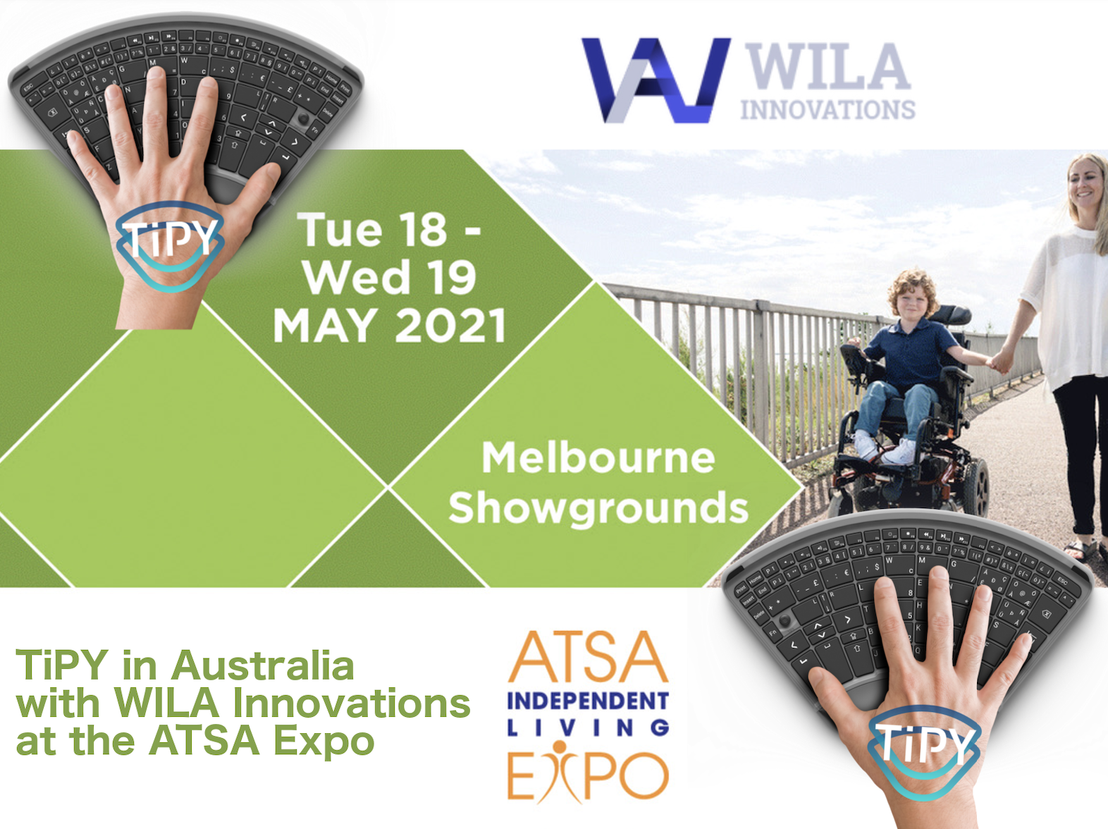 TiPY with WILA Innovations at the ATSA Expo in Melbourne Australia