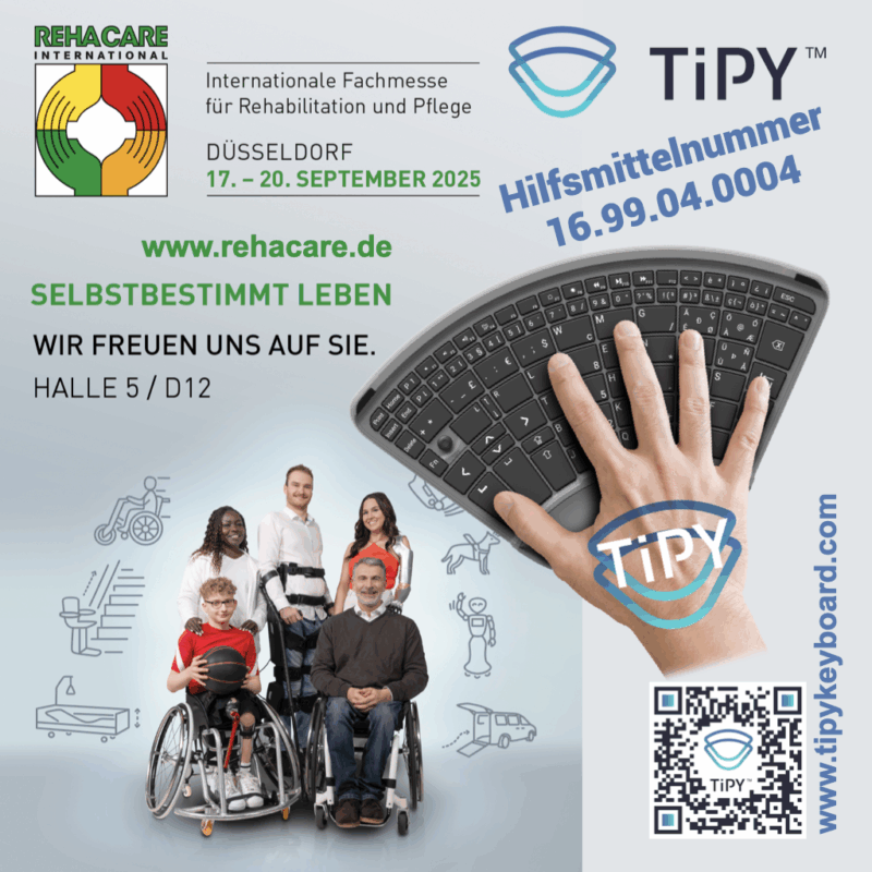 Tipy, Keyboard, Tastatur, Einhand, Einhandtastatur, Hand, One, Computer, Barrierefrei, disabled, one handed keyboard, single, amputee, Behinderung, Eingabegerät, single handed keyboard,input device, handed, Rechtshänder, Linkshänder, Einhänder, Links, Rechts, Right, Left, Schule, School, Five, finger, typing, Bildung, Inklusion,
