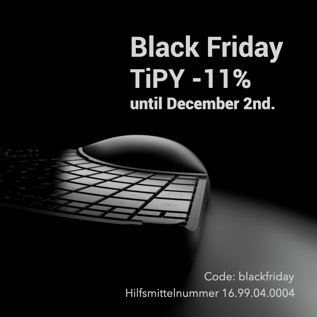 Blackfriday, Tipy, Keyboard, Tastatur, Einhand, Einhandtastatur, Hand, One, Computer, Barrierefrei, disabled, one handed keyboard, single, amputee, Behinderung, Eingabegerät, single handed keyboard,input device, handed, Rechtshänder, Linkshänder, Einhänder, Links, Rechts, Right, Left, Schule, School, Five, finger, typing, Bildung, Inklusion,